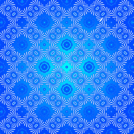 Geometric vector pattern with azure and blue gradient. simple ornament for wallpapers and backgrounds.のイラスト素材