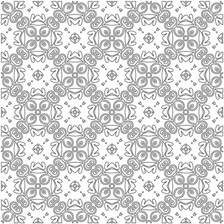Vector geometric pattern. Repeating elements stylish background abstract ornament for wallpapers and backgrounds. pattern with Black and white color.のイラスト素材