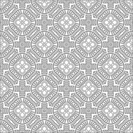 Vector geometric pattern. Repeating elements stylish background abstract ornament for wallpapers and backgrounds. pattern with Black and white color.のイラスト素材