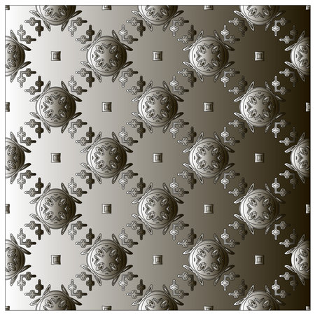 Pattern with a black-and-white gradient. Abstract metallic backgroundのイラスト素材