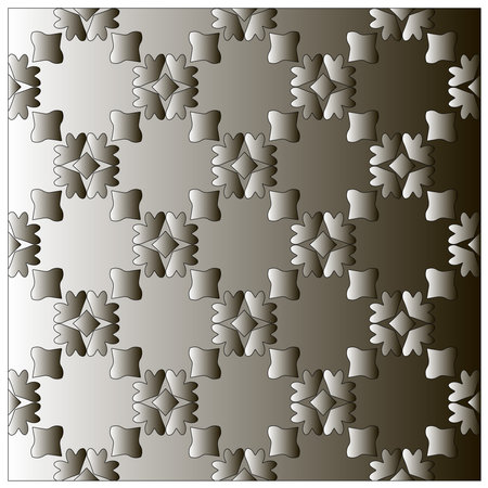 Pattern with a black-and-white gradient. Abstract metallic backgroundのイラスト素材