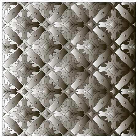 Pattern with a black-and-white gradient. Abstract metallic backgroundのイラスト素材