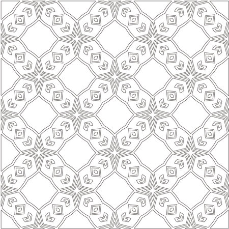 Vector geometric pattern. Repeating elements stylish background abstract ornament for wallpapers and backgrounds. Black and white colorsのイラスト素材