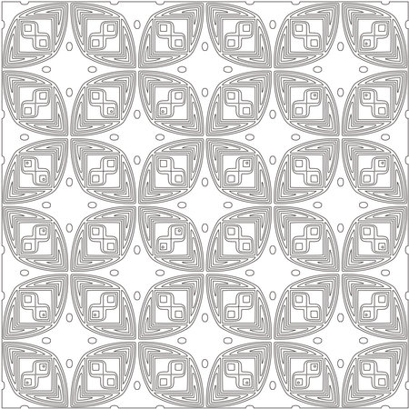 Vector geometric pattern. Repeating elements stylish background abstract ornament for wallpapers and backgrounds. Black and white colorsのイラスト素材