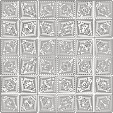 Vector geometric pattern. Repeating elements stylish background abstract ornament for wallpapers and backgrounds. Black and white colorsのイラスト素材