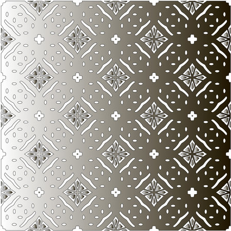 Silver metallic gradient with repeat Pattern. Abstract metallic backgroundのイラスト素材