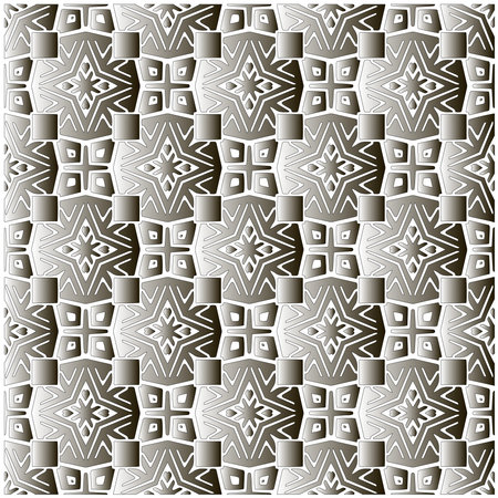 Silver metallic gradient with repeat Pattern. Abstract metallic backgroundのイラスト素材