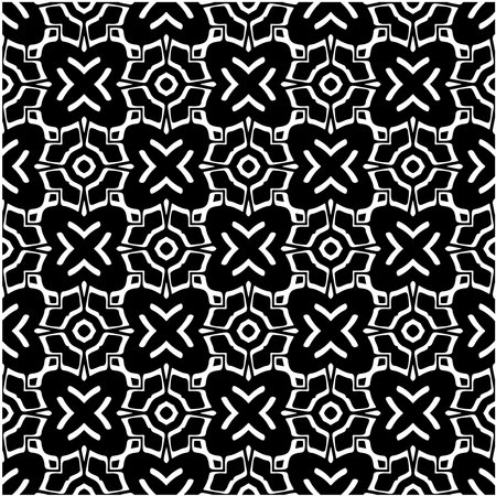 floral seamless pattern background.Geometric ornament for wallpapers and backgrounds. Black and...