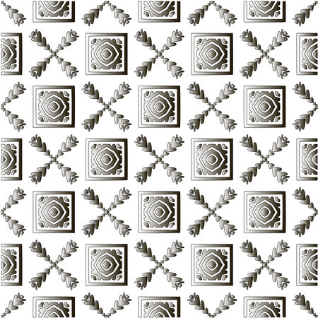 Silver metallic gradient with repeat Pattern .Abstract metallic background.のイラスト素材