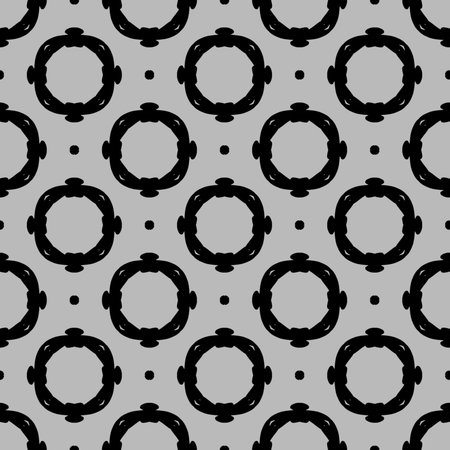 floral seamless pattern background.Geometric ornament for wallpapers and backgrounds. Black and...