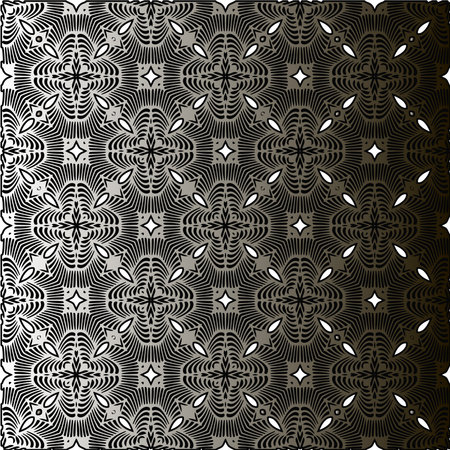 Silver metallic gradient with repeat Pattern. Abstract metallic background.のイラスト素材