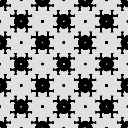 Seamless vector pattern in geometric ornamental style.