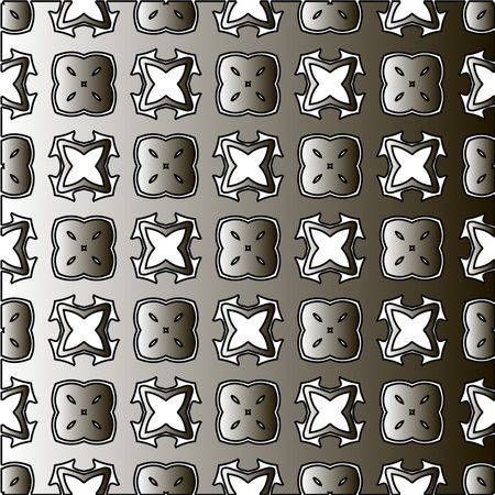 Silver metallic gradient with repeat Pattern . Abstract metallic background.のイラスト素材