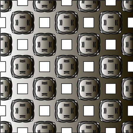 Silver metallic gradient with repeat Pattern . Abstract metallic background.のイラスト素材