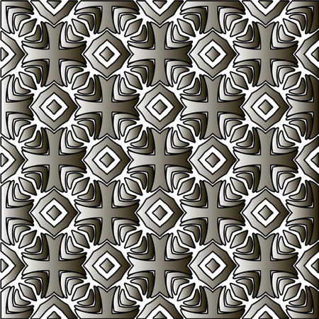 Silver metallic gradient with repeat Pattern . Abstract metallic background.のイラスト素材
