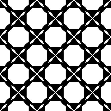 Seamless vector pattern in geometric ornamental style.のイラスト素材