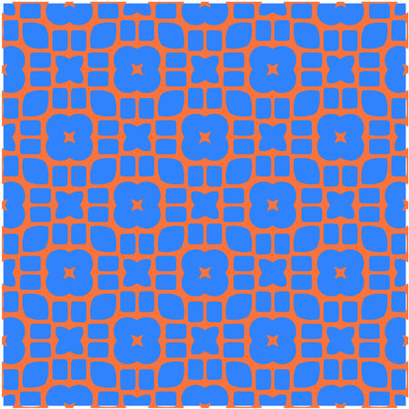 abstract background with blue and orange patterns. ornament for wallpapers and backgrounds.のイラスト素材