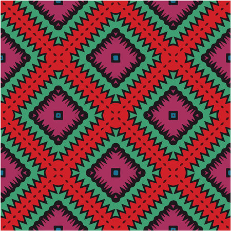 Seamless pattern with multicolored shapes.