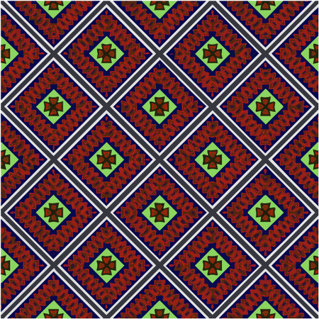 Seamless pattern with multicolored shapes.