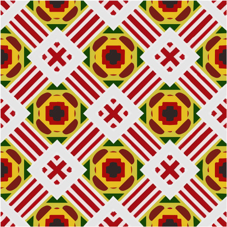 Seamless pattern with multicolored shapes.