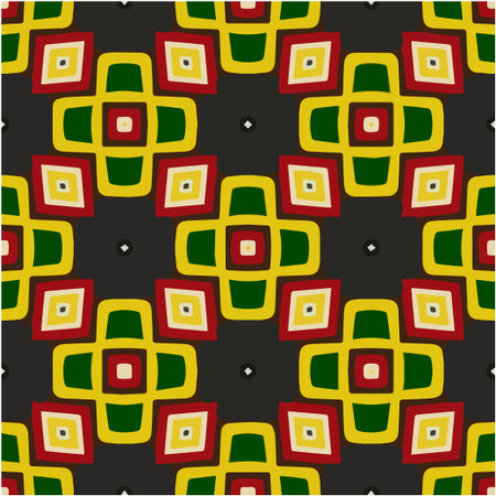 Seamless pattern with multicolored shapes.