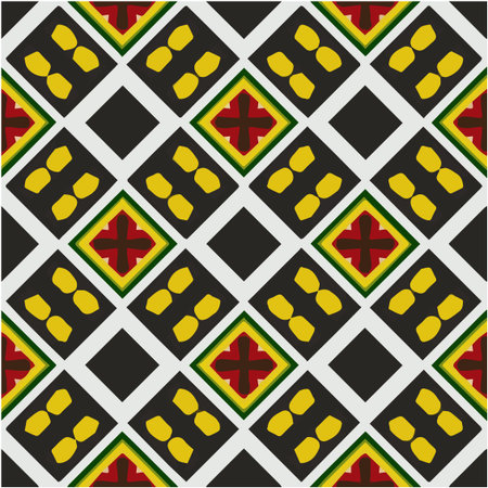 Seamless pattern with multicolored shapes.
