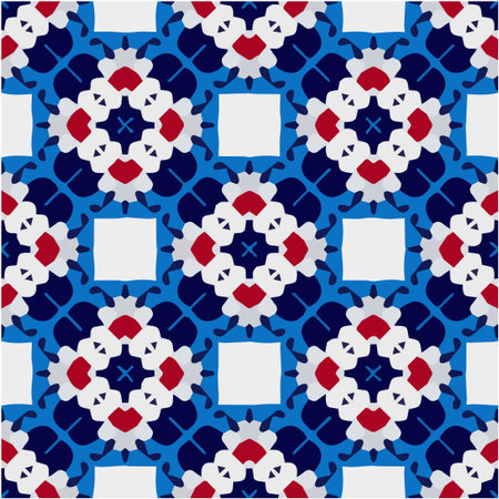 Seamless pattern with multicolored shapes.
