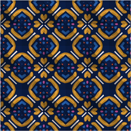 abstract drawing on uneven fabric or paper. seamless background with repeating symmetrical patterns.
