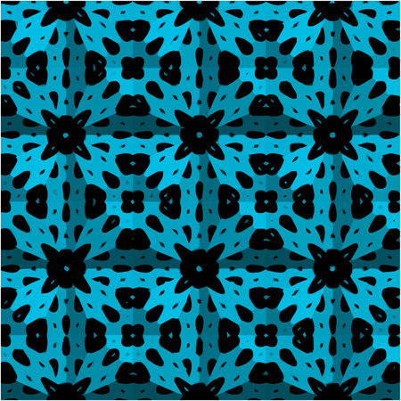 abstract drawing on uneven fabric or paper. seamless background with repeating symmetrical patterns.のイラスト素材
