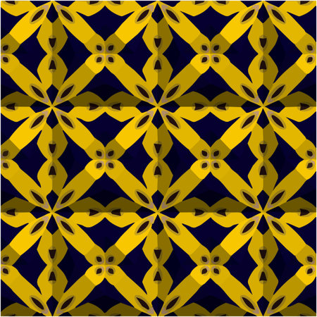 abstract drawing on uneven fabric or paper. seamless background with repeating symmetrical patterns.のイラスト素材