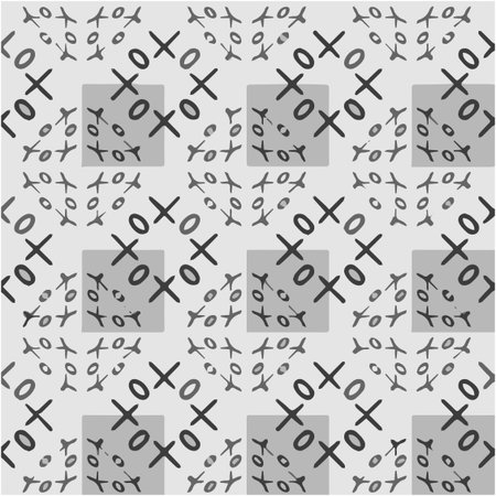 abstract drawing on uneven fabric or paper. seamless background with repeating symmetrical patterns.のイラスト素材