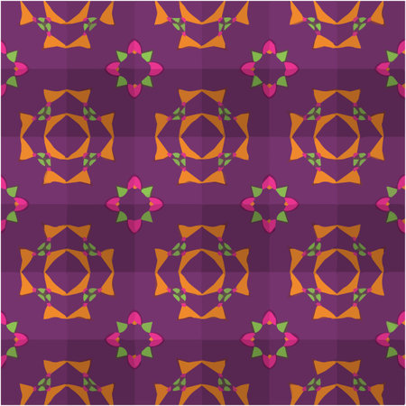 abstract drawing on uneven fabric or paper. seamless background with repeating symmetrical patterns.のイラスト素材