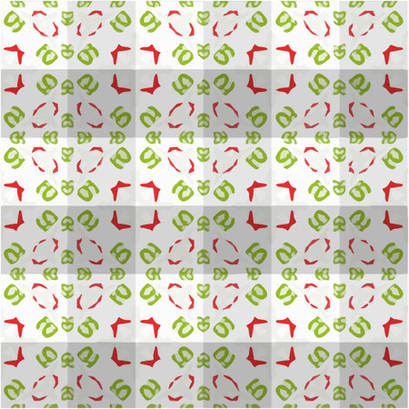 abstract drawing on uneven fabric or paper. seamless background with repeating symmetrical patterns.のイラスト素材