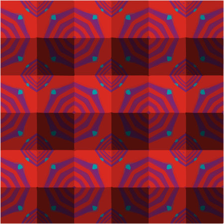 abstract drawing on uneven fabric or paper. seamless background with repeating symmetrical patterns.