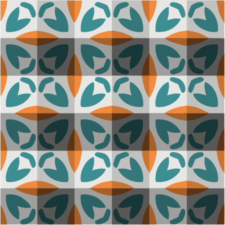 abstract drawing on uneven fabric or paper. seamless background with repeating symmetrical patterns.