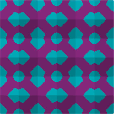 abstract drawing on uneven fabric or paper. seamless background with repeating symmetrical patterns.のイラスト素材