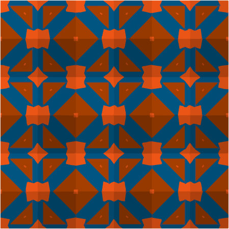 abstract drawing on uneven fabric or paper. seamless background with repeating symmetrical patterns.のイラスト素材