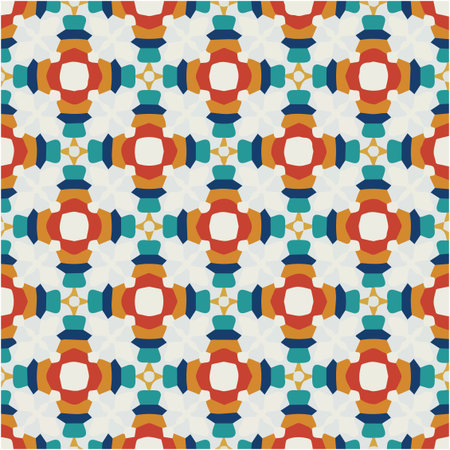Seamless pattern with multicolored shapes.のイラスト素材