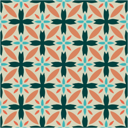 Seamless pattern with multicolored shapes.のイラスト素材