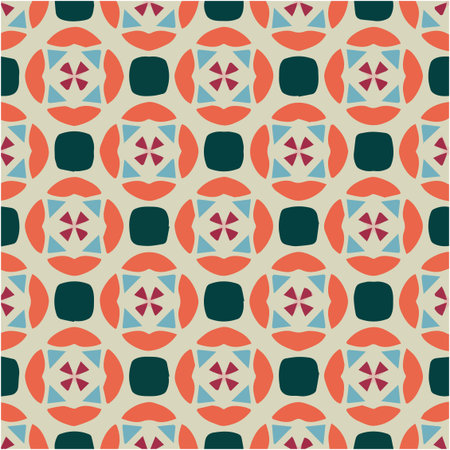 Seamless pattern with multicolored shapes.のイラスト素材