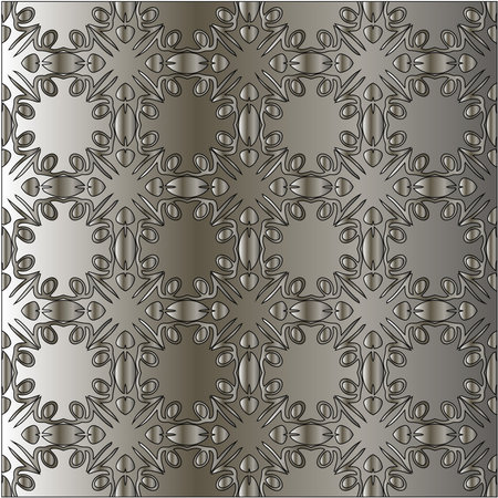 Silver metallic gradient with repeat Pattern. Abstract metallic background.のイラスト素材