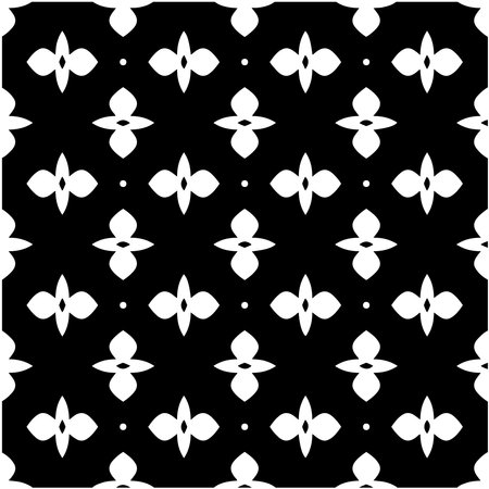 floral seamless pattern background.Geometric ornament for wallpapers and backgrounds. Black and...