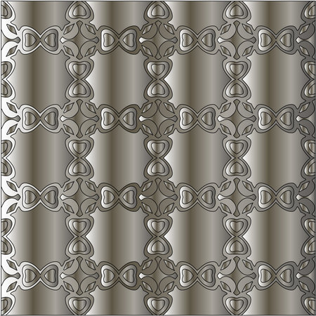 Silver metallic gradient with repeat Pattern. Abstract metallic background.のイラスト素材