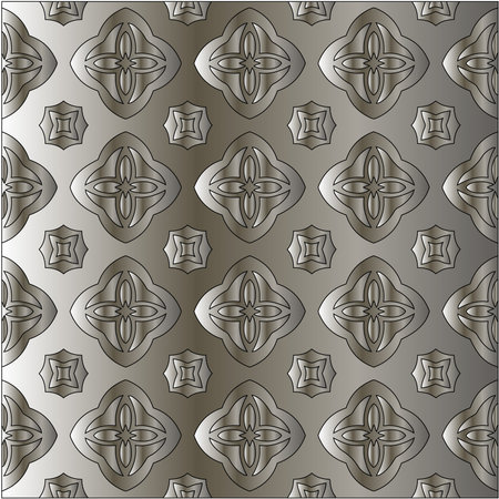 Silver metallic gradient with repeat Pattern. Abstract metallic background.のイラスト素材