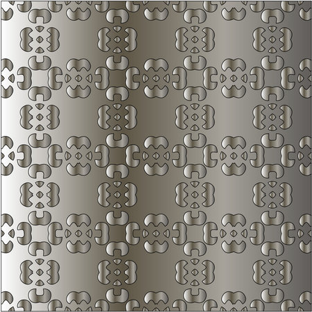 Silver metallic gradient with repeat Pattern. Abstract metallic background.のイラスト素材