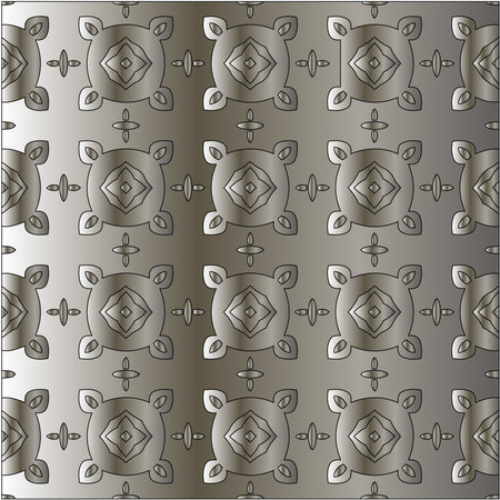 Silver metallic gradient with repeat Pattern. Abstract metallic background.のイラスト素材