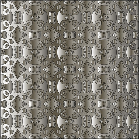 Silver metallic gradient with repeat Pattern. Abstract metallic background.のイラスト素材