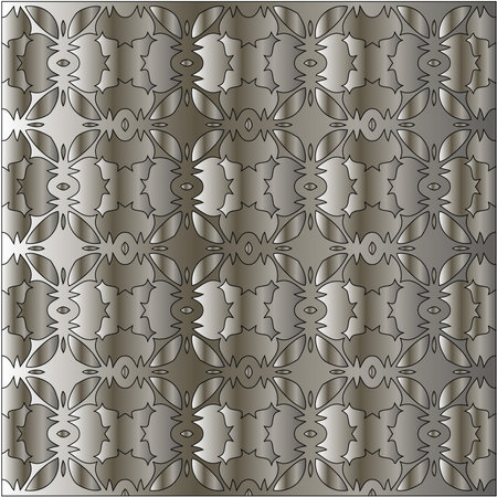 Silver metallic gradient with repeat Pattern. Abstract metallic background.のイラスト素材