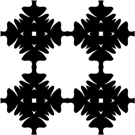 floral seamless pattern background.Geometric ornament for wallpapers and backgrounds. Black and white pattern.のイラスト素材