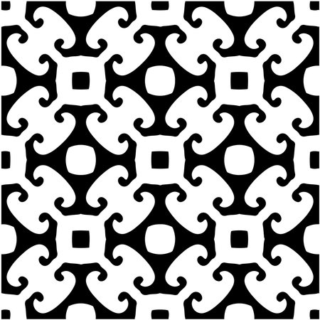 floral seamless pattern background.Geometric ornament for wallpapers and backgrounds. Black and white patternのイラスト素材